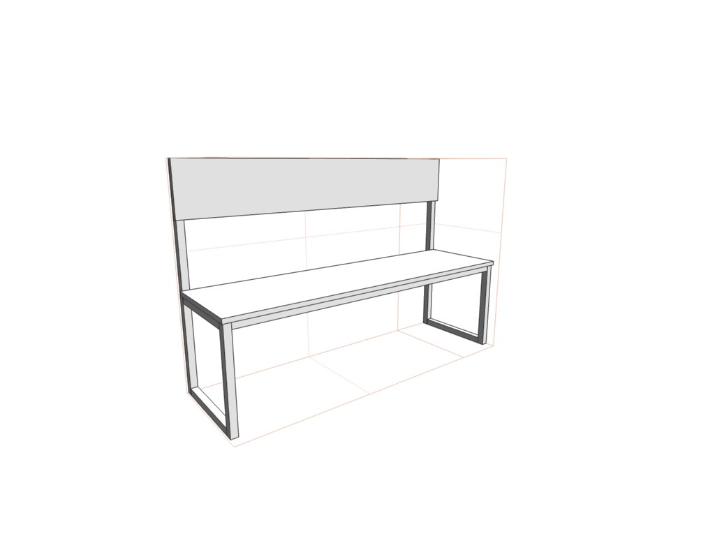 картинка Лавочка 3-х секционная, 1200х400х400мм от магазина Одежда+